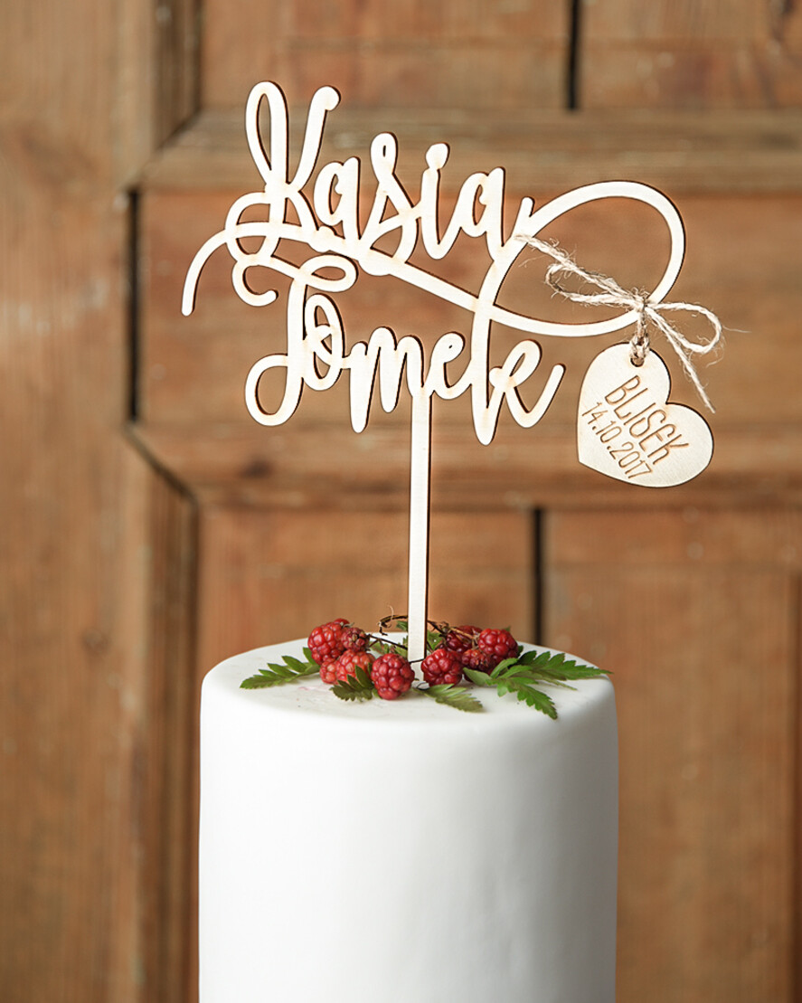 Figurki na tort / cake topper statuetki drewniane figurki na tort weselny 1