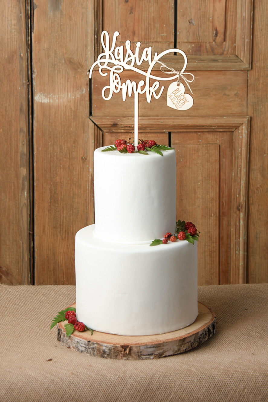 Figurki na tort / cake topper statuetki drewniane figurki na tort weselny 2