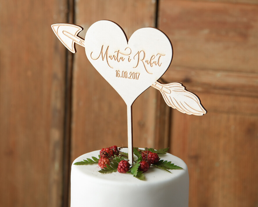 Figurki na tort / cake topper statuetki drewniane figurki na tort weselny 0