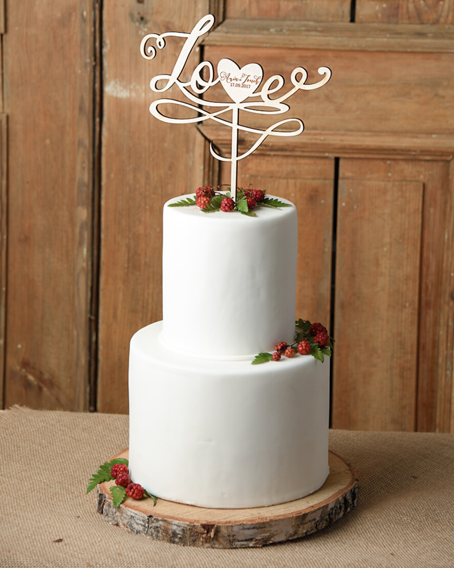 Figurki na tort / cake topper statuetki drewniane dekoracje tortu 1