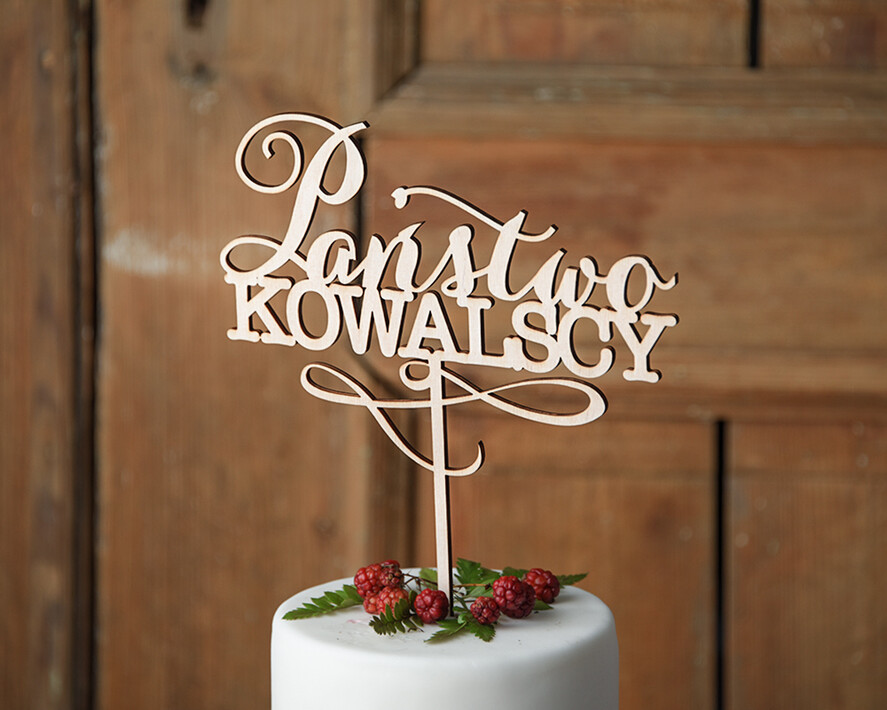 Figurki na tort / cake topper statuetki drewniane statuetki na tort weselny   0