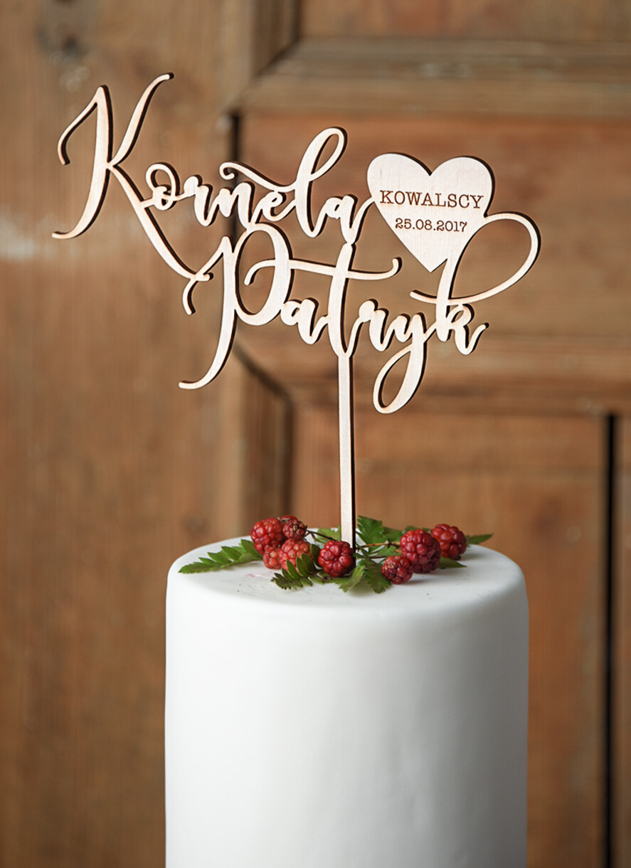 Figurki na tort / cake topper statuetki drewniane statuetki na tort weselny 1