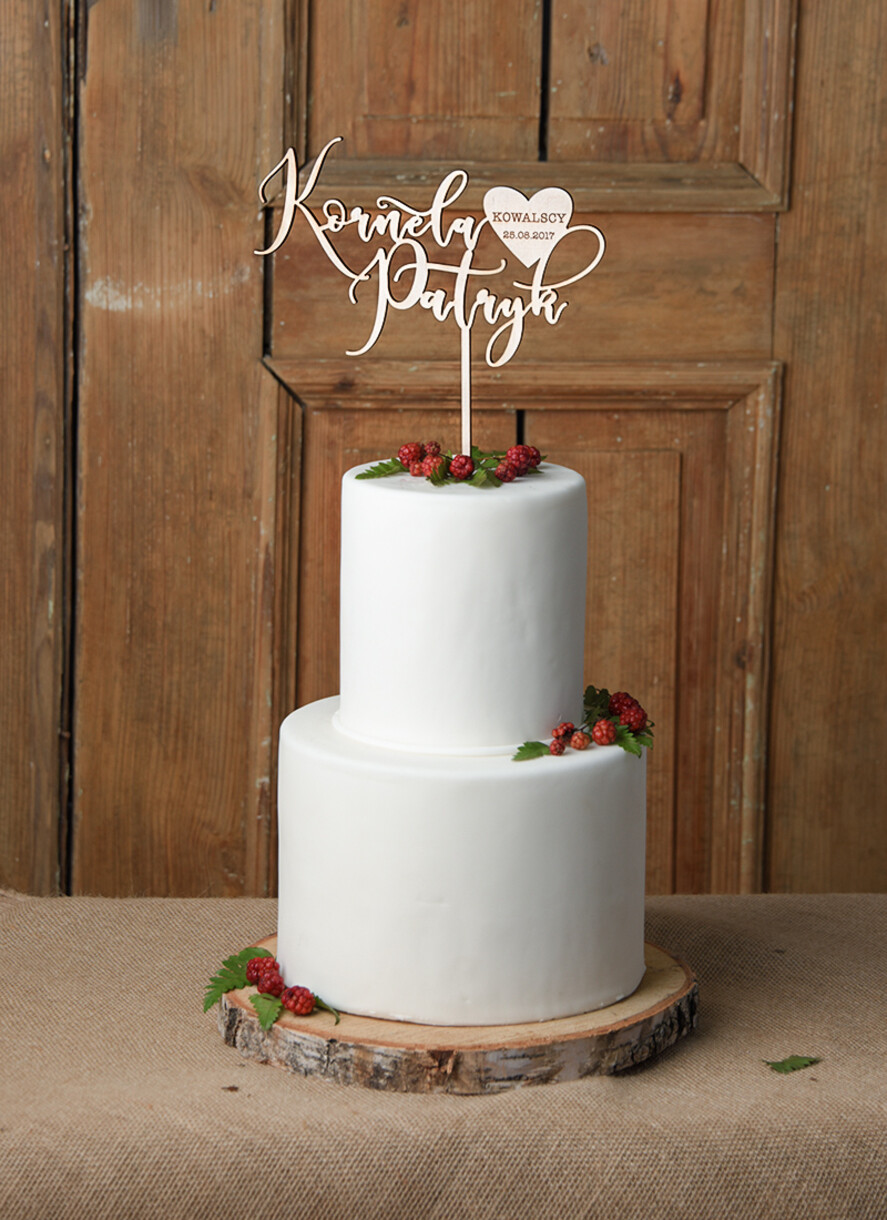 Figurki na tort / cake topper statuetki drewniane statuetki na tort weselny 2