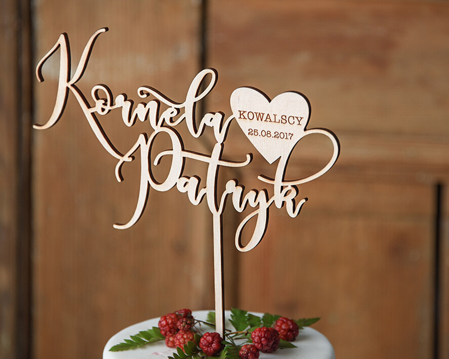 Figurki na tort / cake topper statuetki drewniane statuetki na tort weselny 0