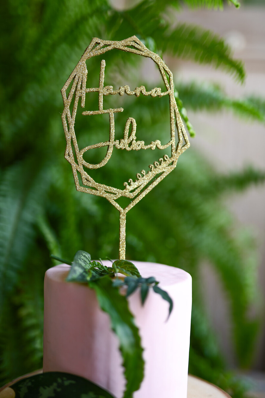 Figurki na tort / cake topper statuetki Brokatowe figurki na tort weselny   1