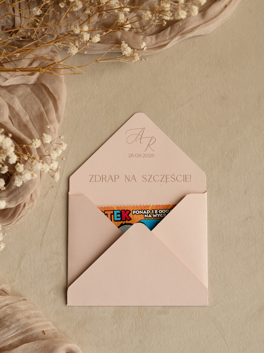 Podziękowania dla Gości Weselnych Magnesy breloki Zdrapki koperta na zdrapkę upominki dla gości na weselu, etui na zdrapki podziękowania dla gości weselnych, koperta na zdrapkę lotto, kolorowa koperta z personalizacją na zdrapki kupony lotto1