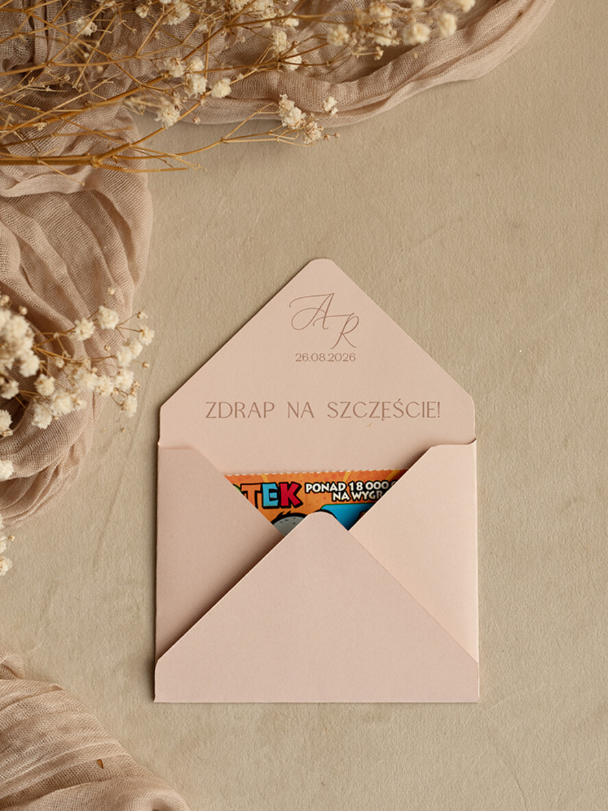Podziękowania dla Gości Weselnych Magnesy breloki Zdrapki koperta na zdrapkę upominki dla gości na weselu, etui na zdrapki podziękowania dla gości weselnych, koperta na zdrapkę lotto, kolorowa koperta z personalizacją na zdrapki kupony lotto1