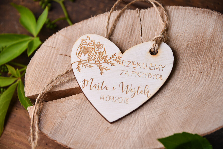 Podziękowania dla Gości Weselnych Zawieszki bileciki do prezentów upominki ślubne od pary młodej dla gości weselnych, personalizowane zawieszki do prezentów2