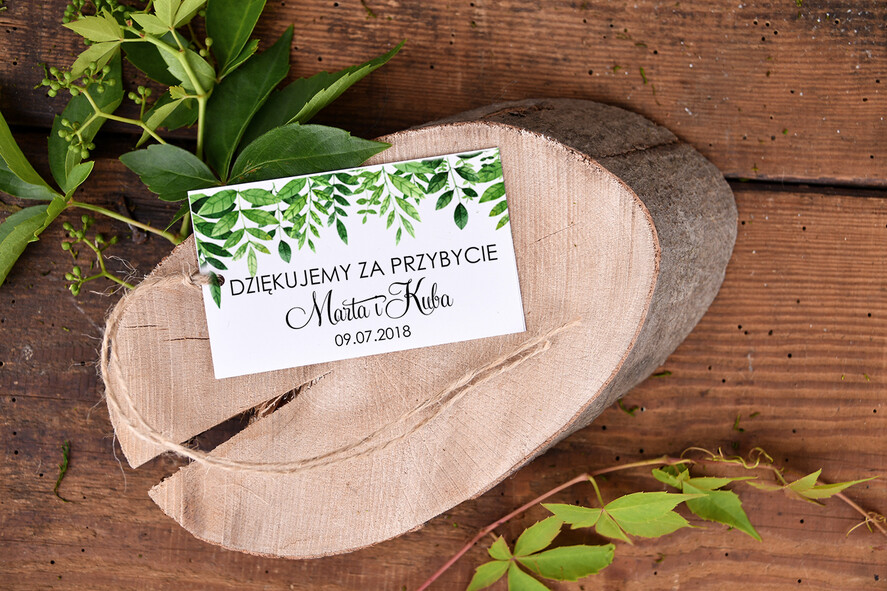 Podziękowania dla Gości Weselnych Zawieszki bileciki do prezentów prezencik dla gości weselnych, personalizowane zawieszki do prezentów0