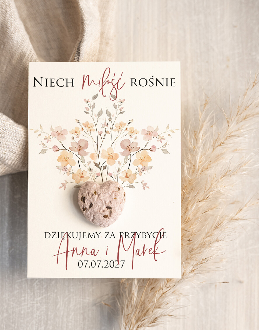 Podziękowania dla Gości Weselnych Nasionka Kwiatów podziękowania dla gości weselnych, prezenciki dla gosci, podziekowanie upominek nasionka kwiatów0