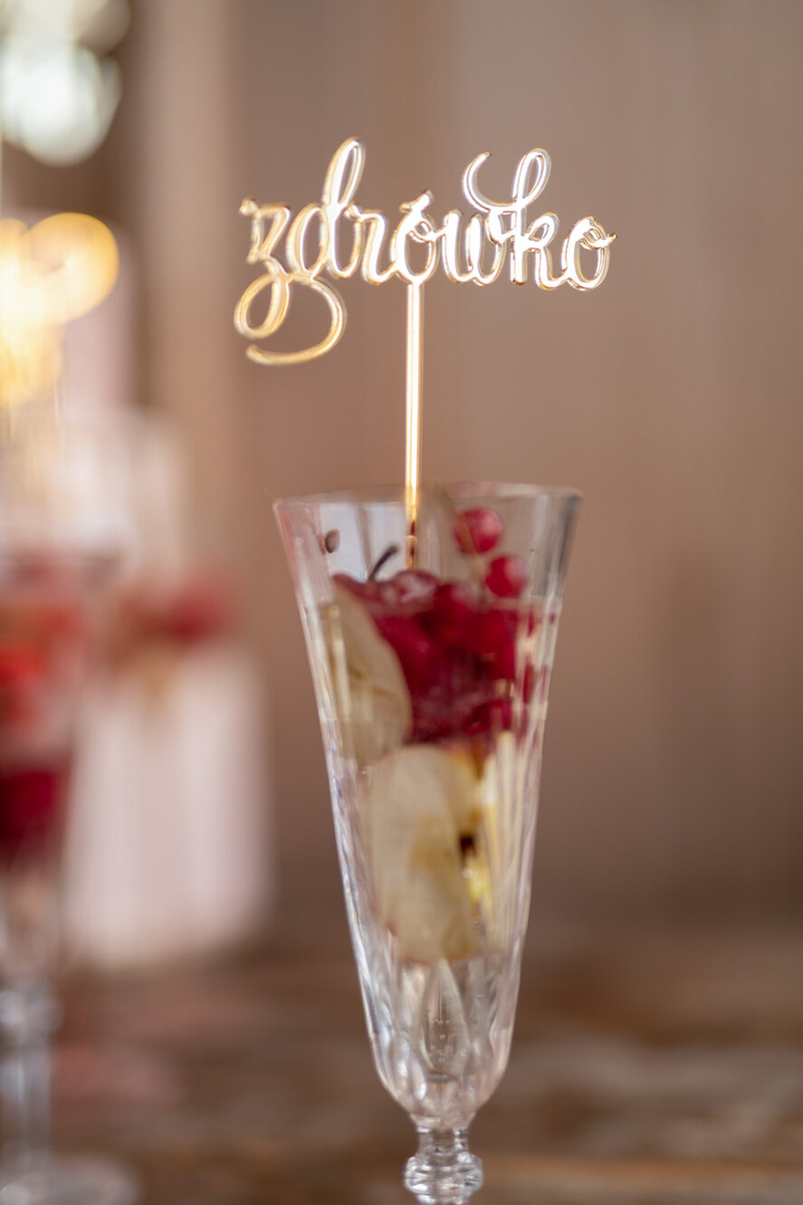 Figurki na tort / cake topper statuetki do drinków napisy na tort ślubny 5