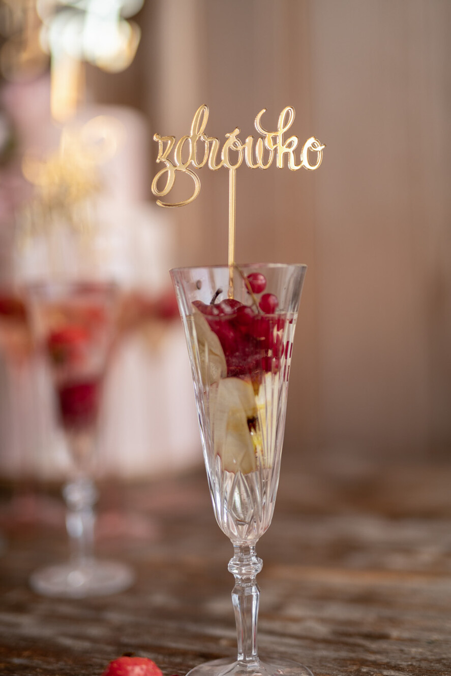Figurki na tort / cake topper statuetki do drinków napisy na tort ślubny 6