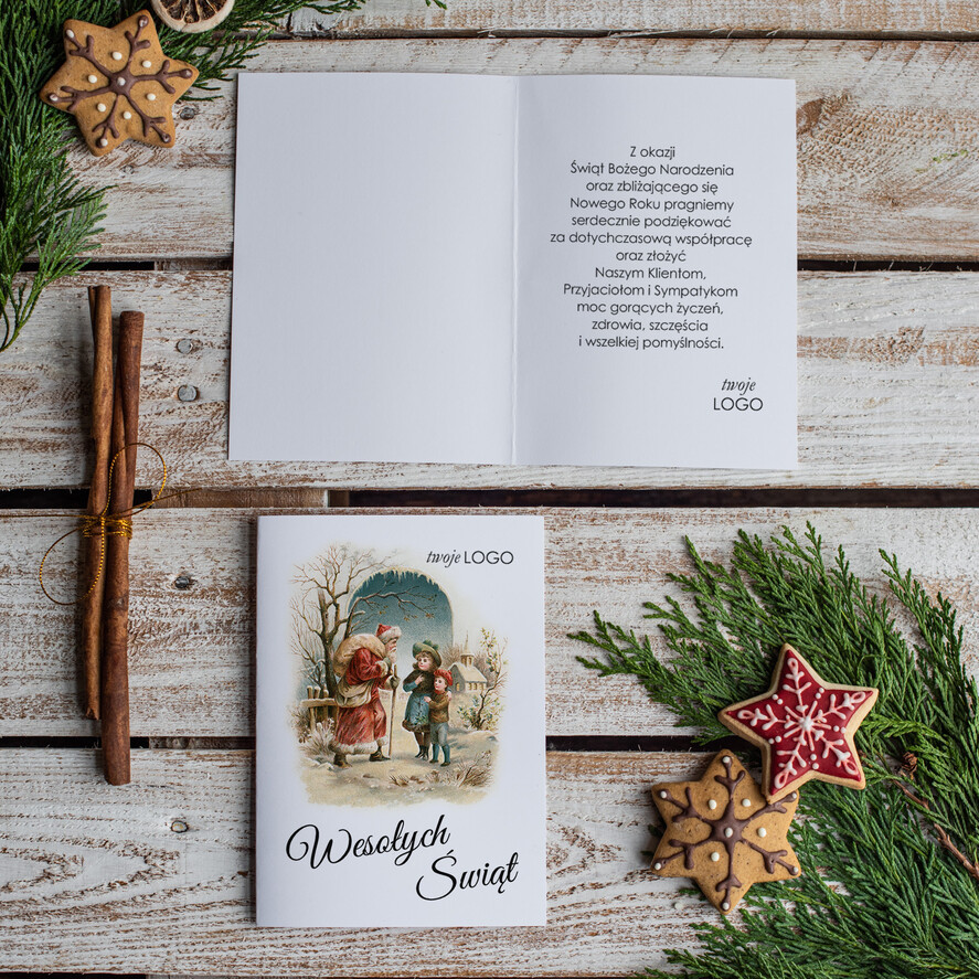 Kartki świąteczne z logo firmy kartka pudełko ręcznie robione kartki na święta kartka w uudełku z logo firmy2