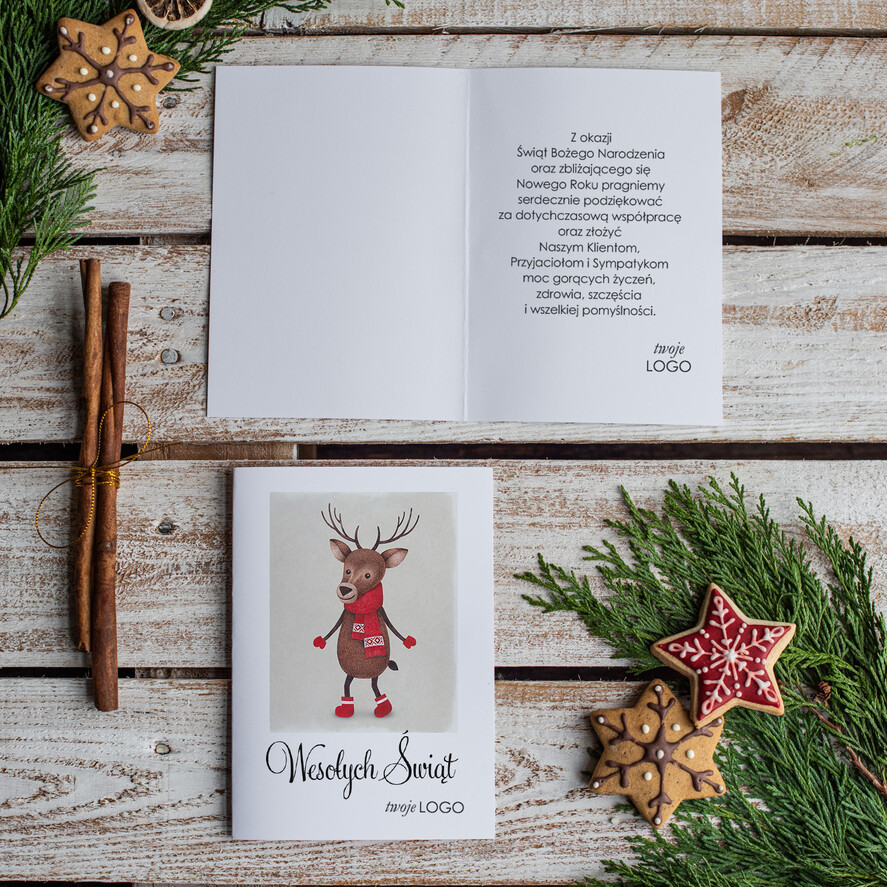 Kartki świąteczne z logo firmy kartka pudełko kolorowa kartka świąteczna kartki świąteczne dla firm z logo    4