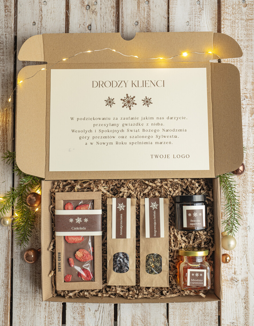 Prezenty oferta dla Firm słodkie zestawy eleganckie boksy prezentowe dla firm, prezenty biznesowe z logo, upominki dla pracowników od firmy, świąteczne prezenty dla klientów biznesowych0