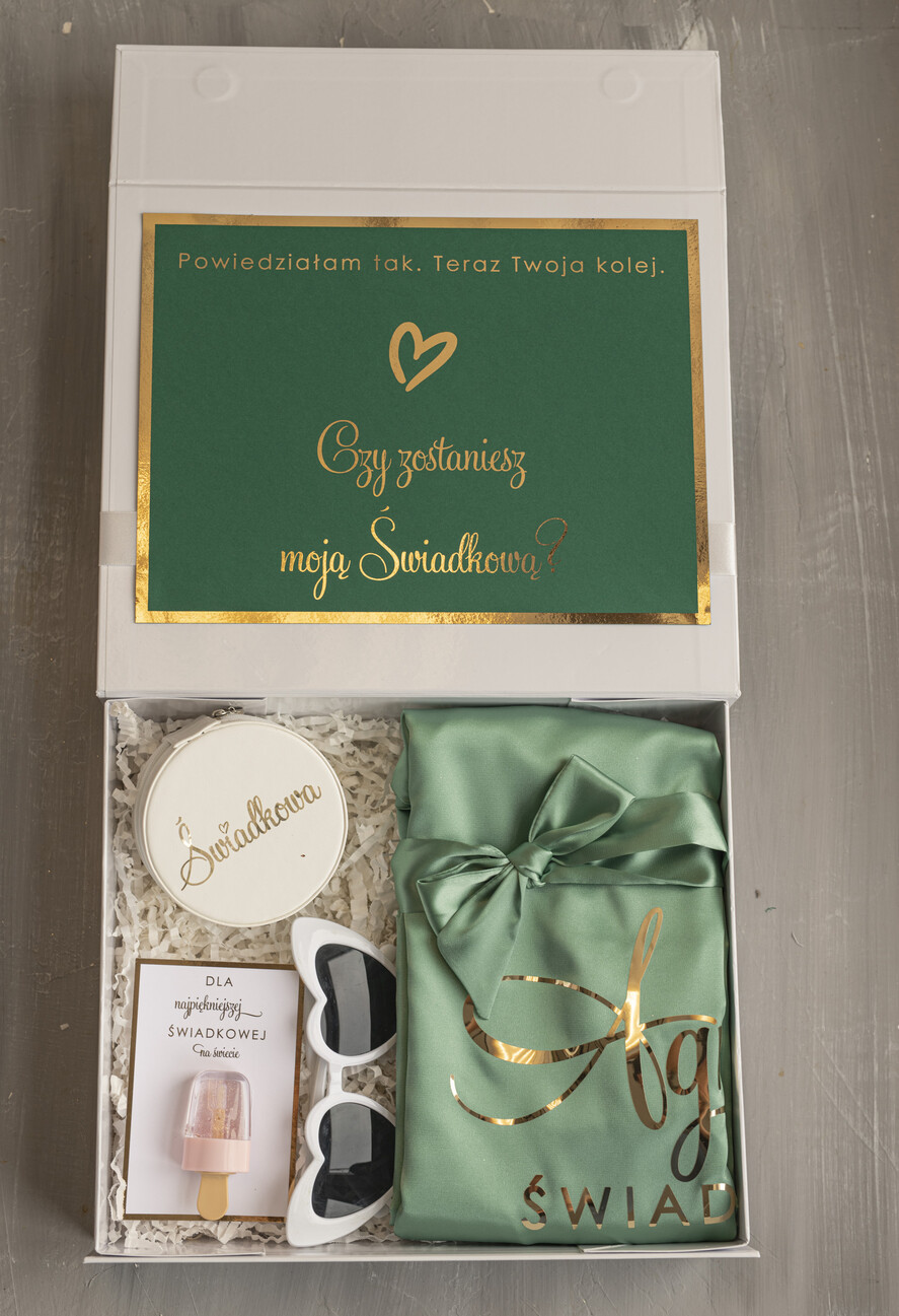 Prezenty dla świadków boxy prezentowe dla Świadkowej, prośba o świadkowanie prezent dla druhny, pomysł na prezent dla świadkowej, Box prezentowy dla świadkowej, szlafrok w kolorze miętowym, zestaw prezentowy dla druhny1