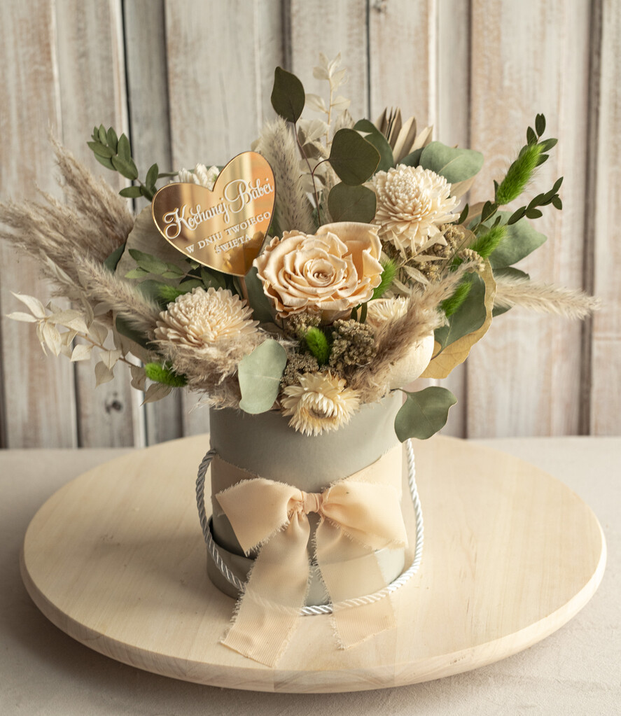 Prezenty dla Babci i Dziadka Prezenty dla Babci prezent na dzień babci flowerbox z suszonych kwiatów, prezent urodzinowy dla babci, podziękowanie dla babci, podziękowanie dla dziadków na weselu 2