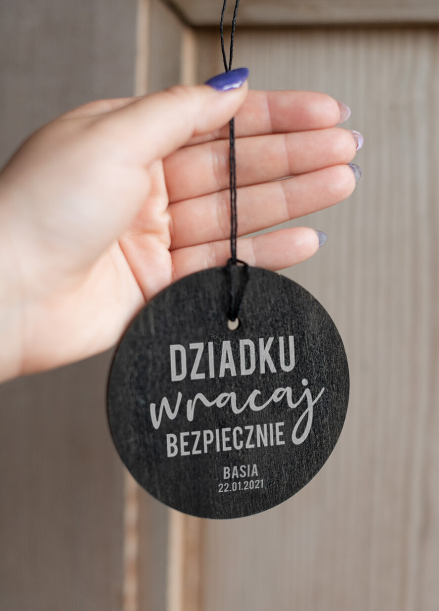 Prezenty dla Babci i Dziadka Prezenty dla Dziadka prezent dla Dziadka drewniana kartka z zawieszką 2