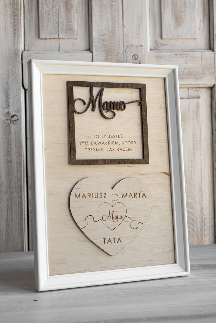 Prezenty dla Mamy ramki, puzzle, ramki na zdjęcia wyjątkowy prezent na dzień mamy, super prezent dla mamy wyjątkowa tabliczka na dzień matki, tabliczka z życzeniami dla Mamy, prezent na Dzień Mamy1