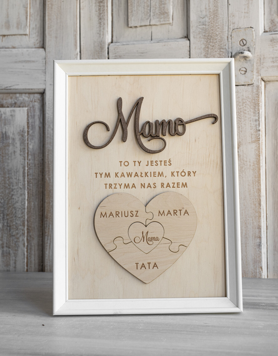 Prezenty dla Mamy ramki, puzzle, ramki na zdjęcia wyjątkowy prezent na dzień mamy, super prezent dla mamy wyjątkowa tabliczka na dzień matki, tabliczka z życzeniami dla Mamy, prezent na Dzień Mamy3