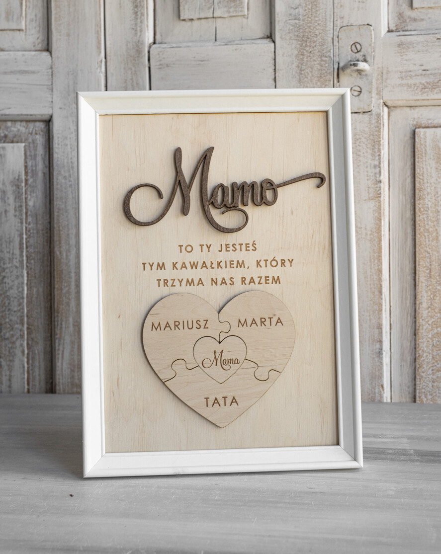 Prezenty dla Mamy ramki, puzzle, ramki na zdjęcia wyjątkowy prezent na dzień mamy, super prezent dla mamy wyjątkowa tabliczka na dzień matki, tabliczka z życzeniami dla Mamy, prezent na Dzień Mamy5