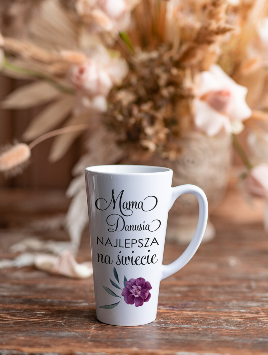 Prezenty dla Mamy Gadżety, Bluzy, Koszulki wyjątkowy prezent na dzień mamy kubek do Latte z nadrukiem 0
