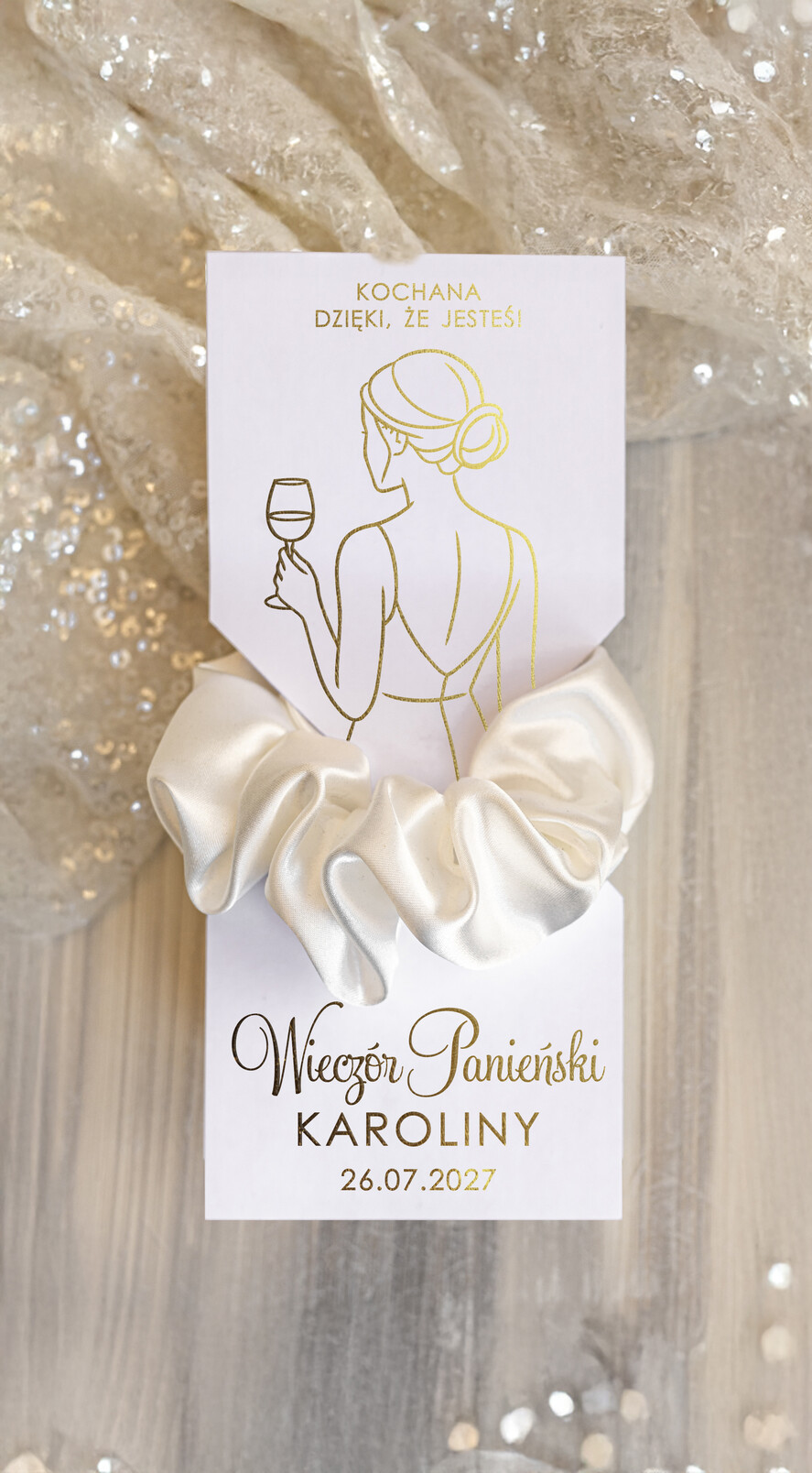 wieczór Panieński podziękowania za wieczór panieński gumka do włosów prezent na wieczór panieński, Scrunchies podziękowania za wieczór panieński, upominek dla przyjaciółek na wieczorze panieńskim0