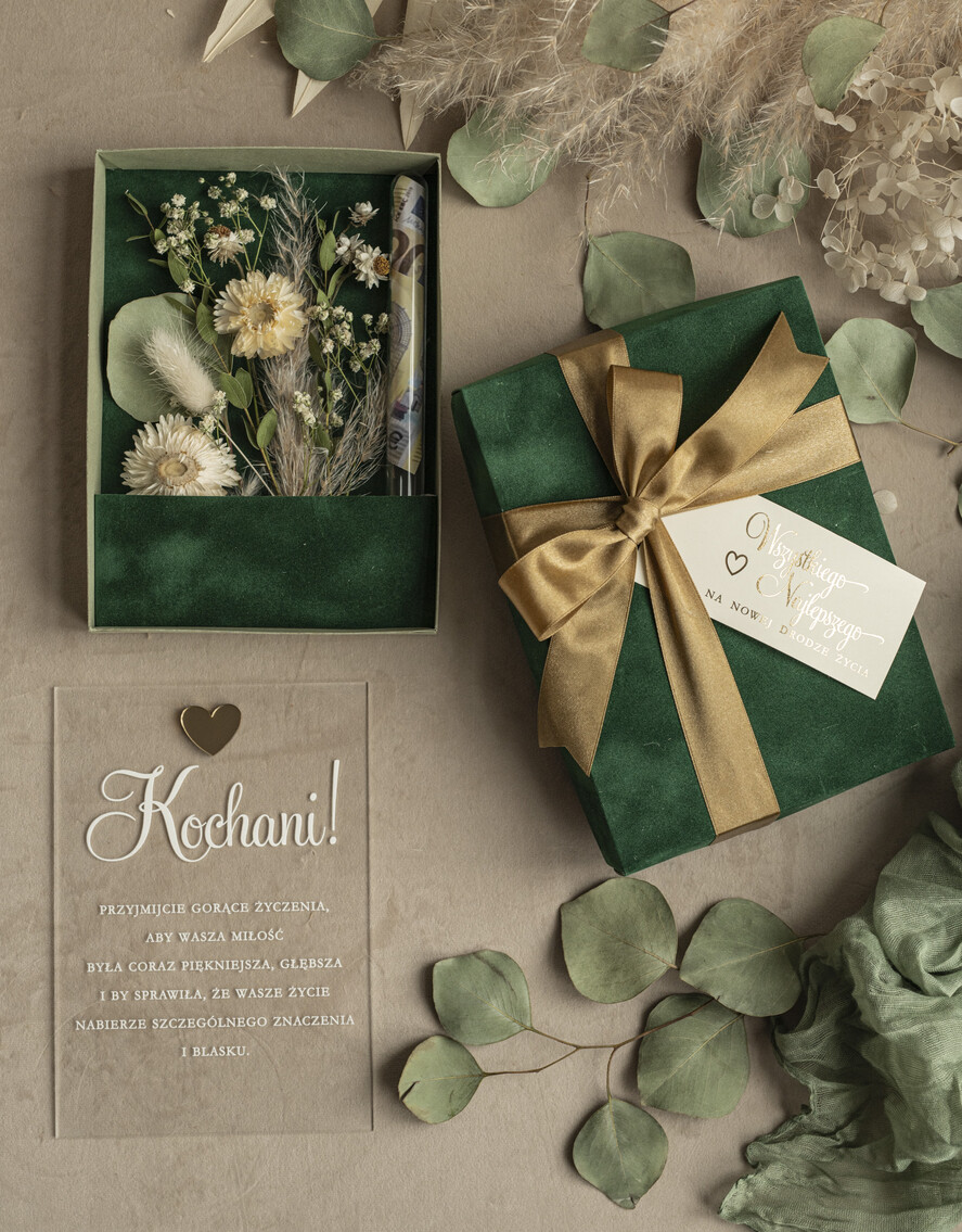 Prezenty dla Młodej Pary flowerbox, kartki z życzeniami, pudełka na prezenty bezowy upominek dla Młodej Pary zamiast kwiatów, Pamiątka Ślubna wraz z życzeniami pudełko na pieniądze dla Nowożeńców, kartka z życzeniami dla Pary Młodej 3
