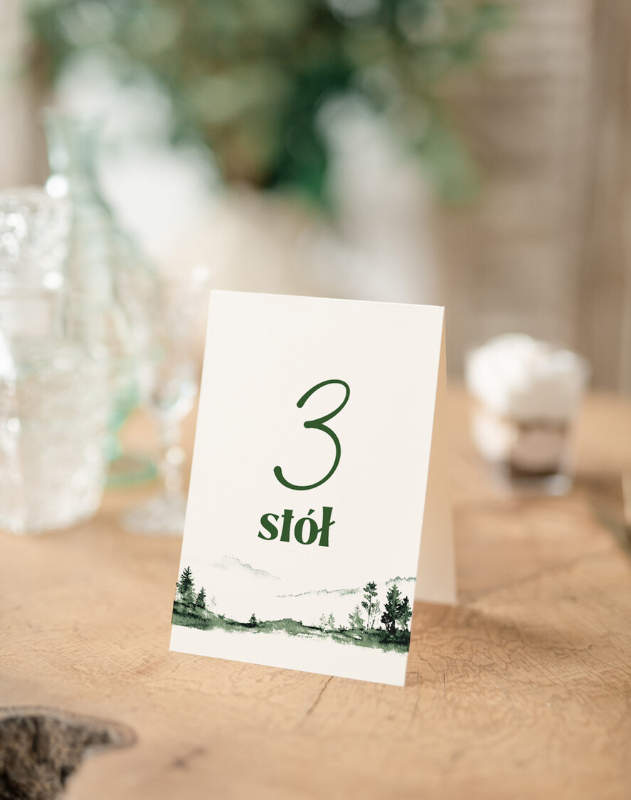 Numery na stół Nowoczesne prosta forma Eleganckie numerki na stół weselny, numeracja stołów weselnych, proste i delikatne numerki na stoły weselne, dekoracja stołu weselnego 2