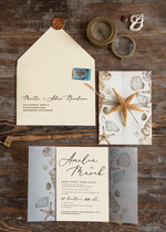 Zaproszenia ślubne morskie / marine orginalne zaproszenia morskie z rozgwiazdą na ślub wesele nad morzem 3