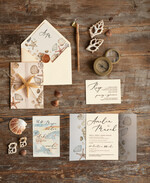 Zaproszenia ślubne morskie / marine orginalne zaproszenia morskie z rozgwiazdą na ślub wesele nad morzem 0