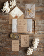 Zaproszenia ślubne morskie / marine robione ręcznie zaproszenia ślubne z rozgwiazdą na nadmorskie wesele 1