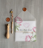 Zaproszenia ślubne Natura zaproszenia na slub peonie, zawiadomienia ślubne rustykalne boho10