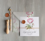 Zaproszenia ślubne Natura zaproszenia na slub peonie, zawiadomienia ślubne rustykalne boho9