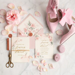 Zaproszenia ślubne Natura Proste Kremowe Zaproszenia Ślubne Boho  Minimalistyczne Zaproszenia na Ślub Delikatne Zaproszenie Ślubne1