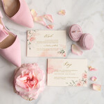 Zaproszenia ślubne Natura Proste Kremowe Zaproszenia Ślubne Boho  Minimalistyczne Zaproszenia na Ślub Delikatne Zaproszenie Ślubne2