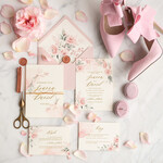 Zaproszenia ślubne Natura Proste Kremowe Zaproszenia Ślubne Boho  Minimalistyczne Zaproszenia na Ślub Delikatne Zaproszenie Ślubne0