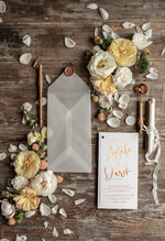 Zaproszenia ślubne Złote Glamour złote nowoczesne zaproszenia ślubne złocone  nowoczesne zaproszenie na ślub cywilny przeźroczysta koperta z kalki3