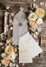 Zaproszenia ślubne Złote Glamour złote nowoczesne zaproszenia ślubne złocone  nowoczesne zaproszenie na ślub cywilny przeźroczysta koperta z kalki0