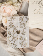 Zaproszenia ślubne Złote Glamour złote zaproszenia ślubne ze złotym serduszkiem ręcznie robione zaproszenia na slub glamour zaproszenie ślubne zamykane w złotej kalce zaproszenia na ślub i wesele5