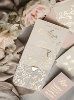 Zaproszenia ślubne Złote Glamour złote zaproszenia ślubne ze złotym serduszkiem ręcznie robione zaproszenia na slub glamour zaproszenie ślubne zamykane w złotej kalce zaproszenia na ślub i wesele8