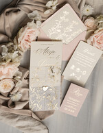 Zaproszenia ślubne Złote Glamour złote zaproszenia ślubne ze złotym serduszkiem ręcznie robione zaproszenia na slub glamour zaproszenie ślubne zamykane w złotej kalce zaproszenia na ślub i wesele10