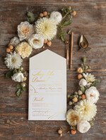 Zaproszenia ślubne Złote Glamour złote nowoczesne zaproszenia ślubne złocone  minimalistyczne zaproszenie na ślub cywilny w folderze3