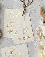 Zaproszenia ślubne Złote Glamour Minimalistyczne  Złote Zaproszenia Ślubne,  Proste  Złocone Zaproszenia na Ślub  Zaproszenie ślubne  3