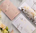 Zaproszenia ślubne Złote Glamour złote zaproszenia ślubne bogato zdobione motywy kwiatowe idealne na letni ślub17