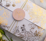 Zaproszenia ślubne Złote Glamour złote zaproszenia ślubne bogato zdobione motywy kwiatowe idealne na letni ślub18