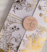 Zaproszenia ślubne Złote Glamour złote zaproszenia ślubne bogato zdobione motywy kwiatowe idealne na letni ślub5