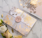 Zaproszenia ślubne Złote Glamour złote zaproszenia ślubne bogato zdobione motywy kwiatowe idealne na letni ślub8