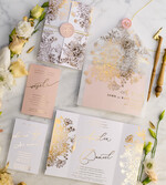 Zaproszenia ślubne Złote Glamour złote zaproszenia ślubne bogato zdobione motywy kwiatowe idealne na letni ślub9