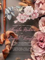 Zaproszenia ślubne Złote Glamour nowoczesne zaproszenia ślubne druk UV na akrylu idealne na wesele w pałacu 26